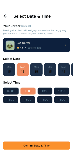 Barbershop — Custom Booking Mobile App gallery image 2