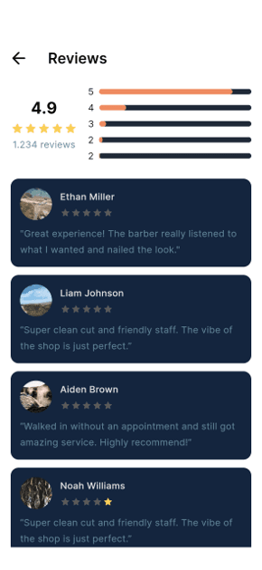 Barbershop — Custom Booking Mobile App gallery image 3
